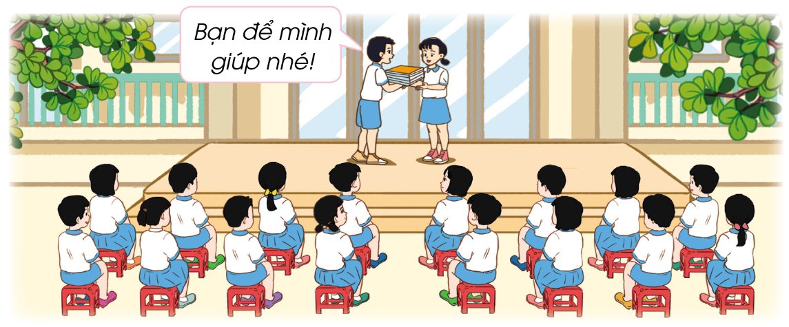 Tham gia trình diễn tiểu phẩm "Nói lời hay, làm việc tốt"