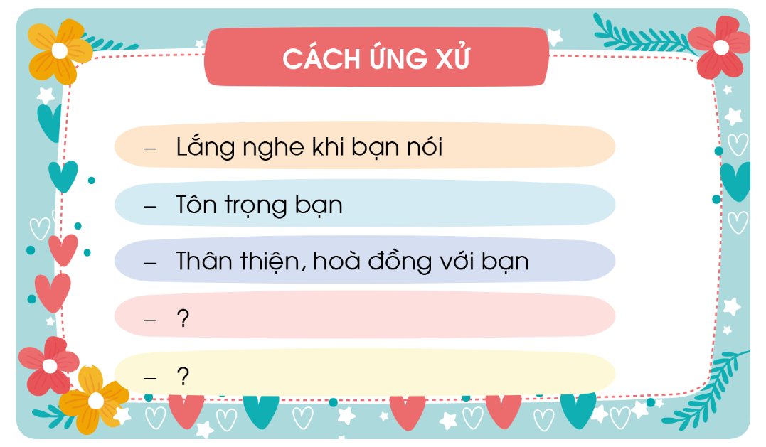 Ứng xử với bạn bè