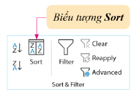 Biểu tượng của chức năng sort&filter