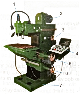 Công nghệ 11, máy phay đứng vạn năng