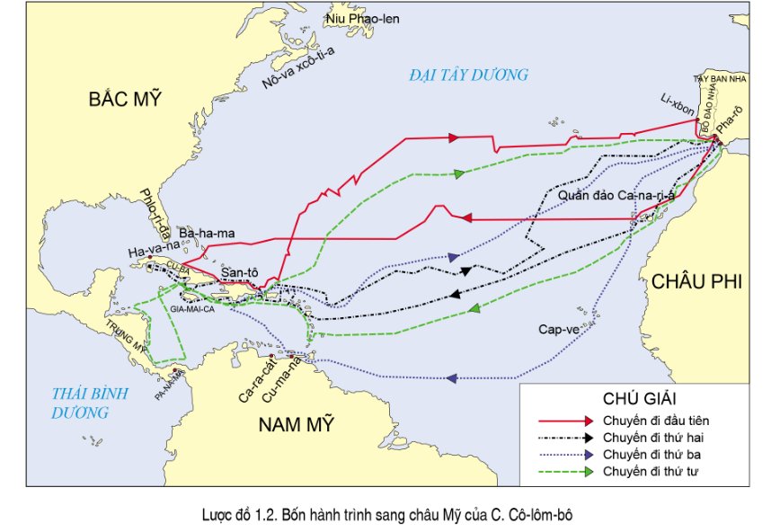 Bốn hành trình sang châu Mỹ của  C.Cô-lôm-bô