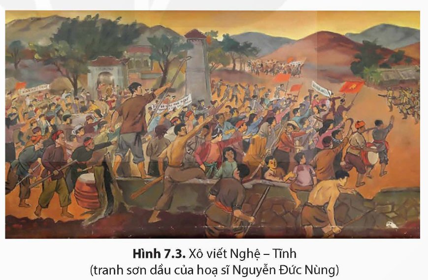 Tranh sơn dầu về phát triển Xô viết Nghệ - Tĩnh