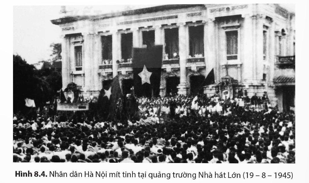 Nhân dân Hà Nội mít tinh tại quảng trường Nhà hát Lớn (19-8-1945)