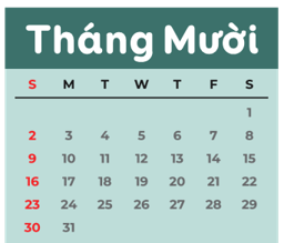 Từ vựng chủ đề tháng trong năm (months)