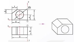 Công nghệ 10, gắn hệ trục và phác họa vật thể