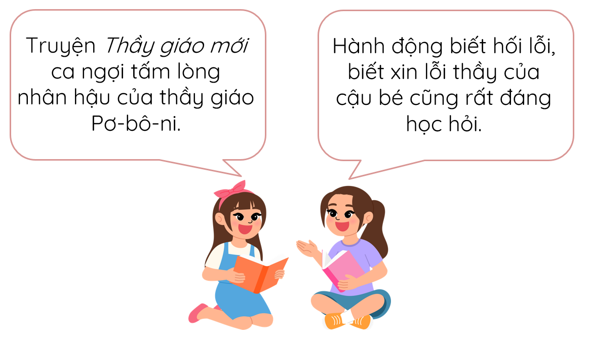 Trao đổi về truyện Thầy giáo mới