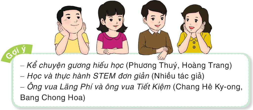 Minh hoạ bài Trao đổi: Em đọc sách báo