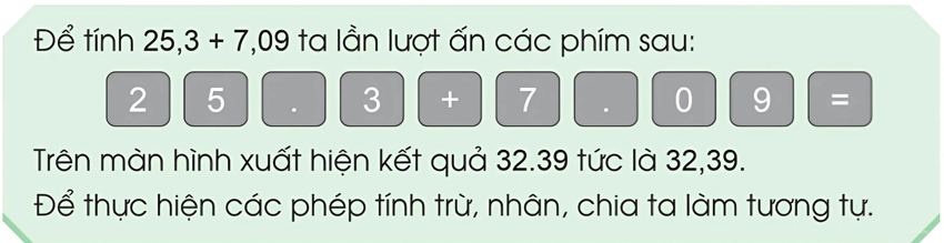 toán lớp 5, sử dụng, máy tính cầm tay, olm