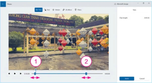 olm, Tin học 9, Cánh diều, Minh họa lệnh cắt video