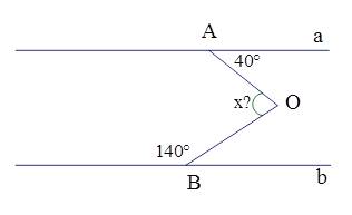 Bài 5 : Cho hình vẽ bên : a) Vì sao a // b?b) Tính số đo x - Hoc24