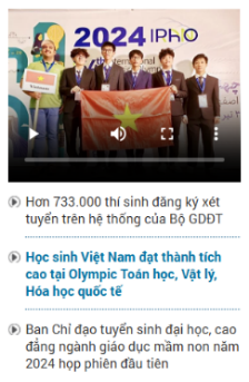 Đối tượng trên trang web 