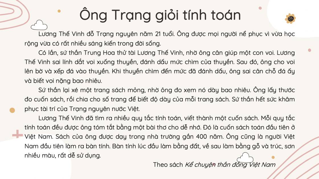 Ông trạng giỏi tính toán