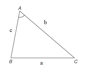 kí hiệu các cạnh tam giác định lí cosin