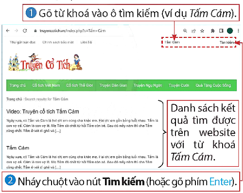 Công cụ tìm kiếm trên website