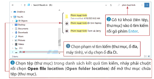 Công cụ tìm kiếm trong thư mục