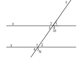 10 bài tập tổng hợp Các góc tạo bởi một đường thẳng cắt hai đường thẳng