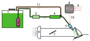 Công nghệ 11, sơ đồ hệ thống nhiên liệu phun xăng