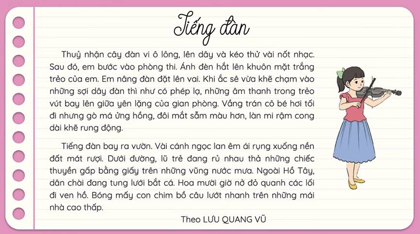 Bài đọc Tiếng đàn