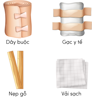 KHTN 8, dụng cụ thực hành băng bó