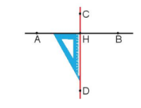 Điểm H ở trên đường thằng AB