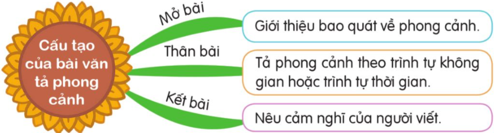 Cấu tạo bài văn tả cảnh