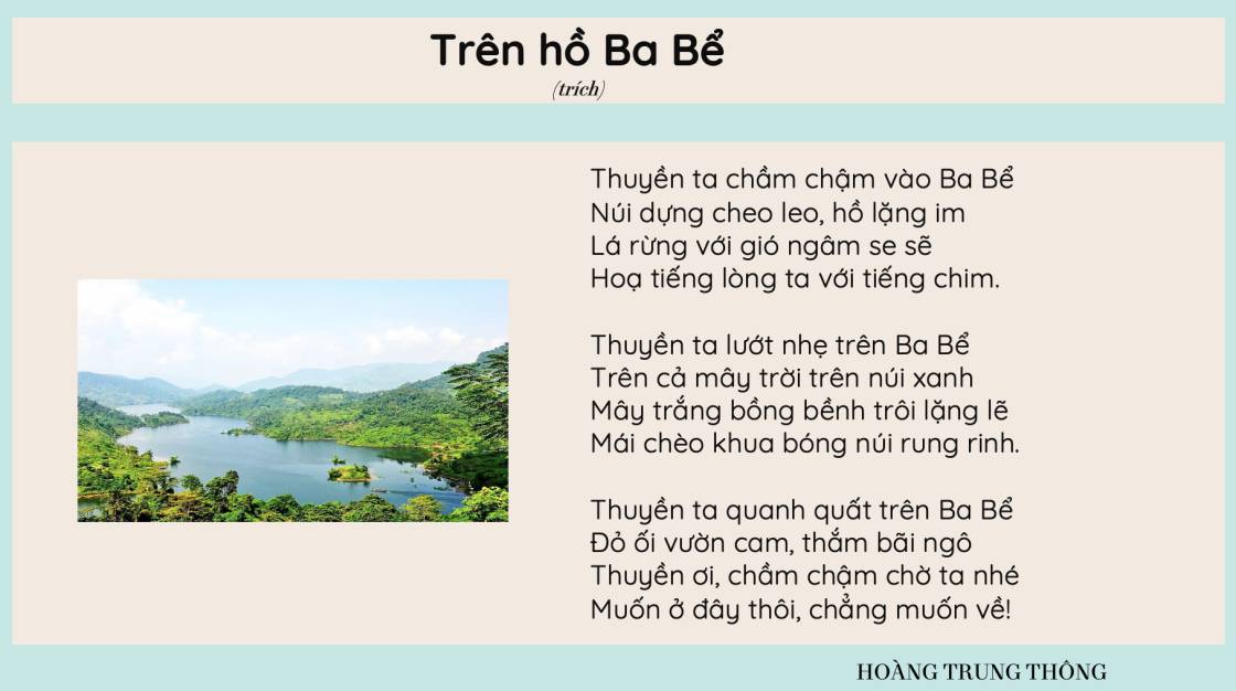 trên hồ ba bể