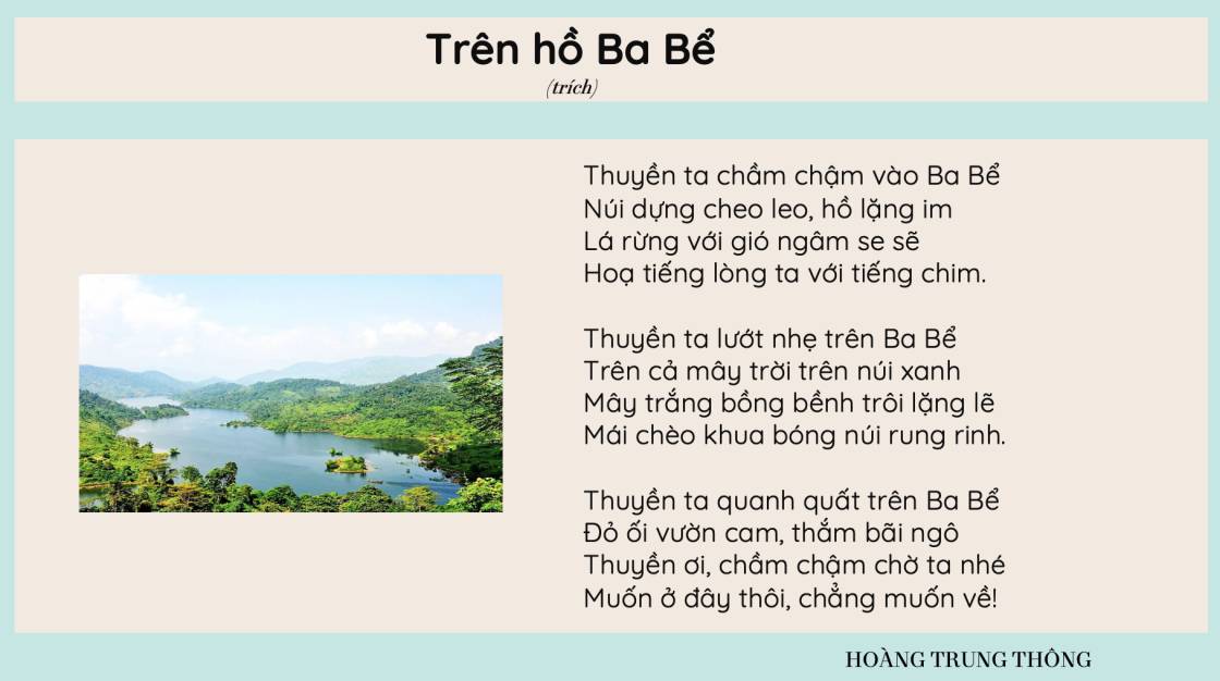 trên hồ ba bể