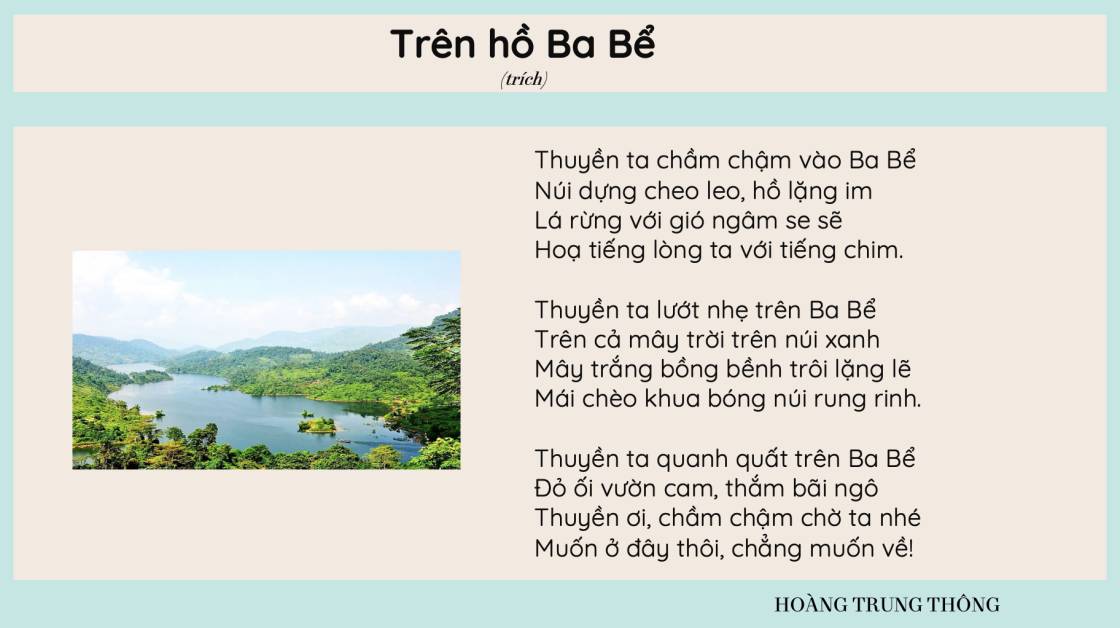 trên hồ ba bể